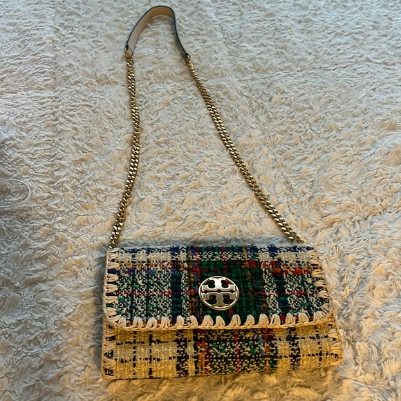 Tory Burch Handbags - Tweed Tory Burch purse